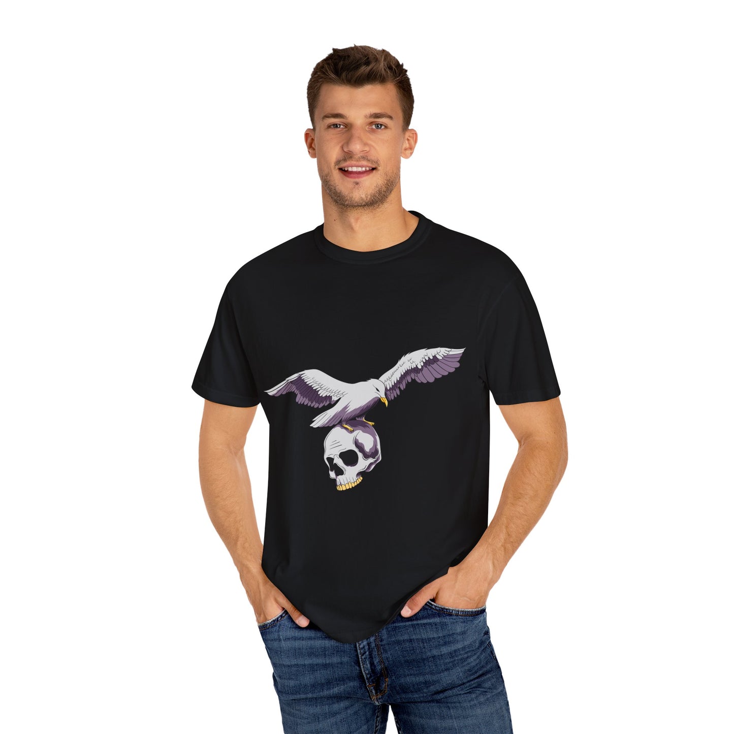 Flying Seagull with Skull Tshirt