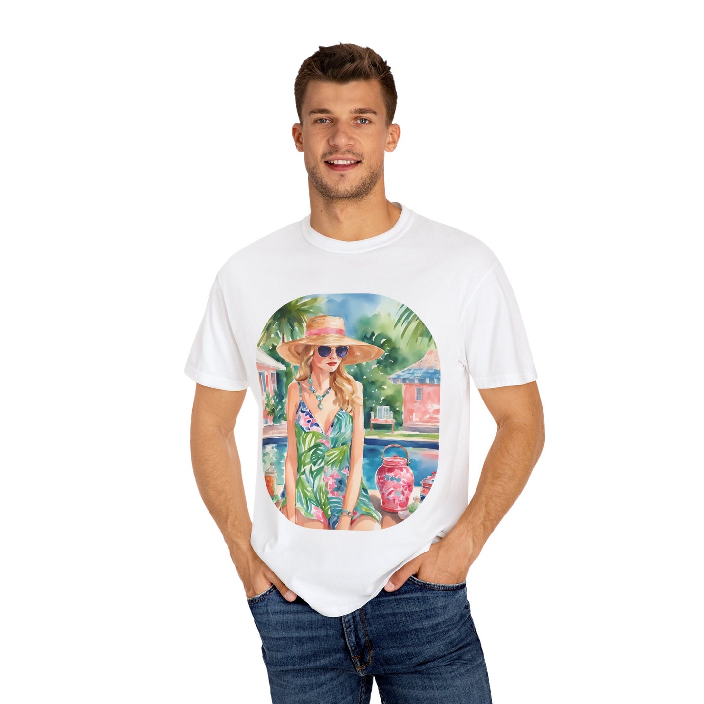 Watercolor Beach Girl T-shirt