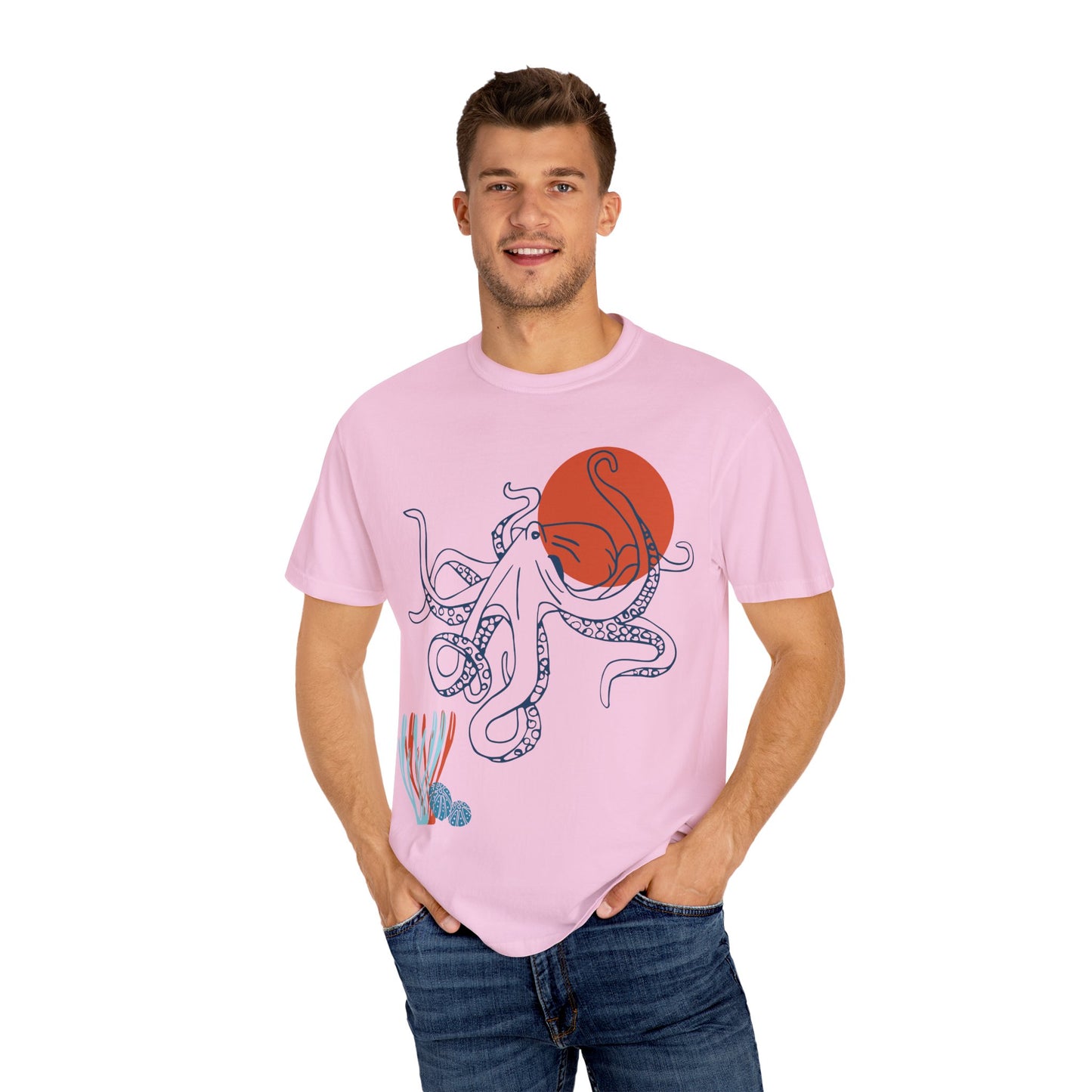 Red Sun Octopus Tshirt