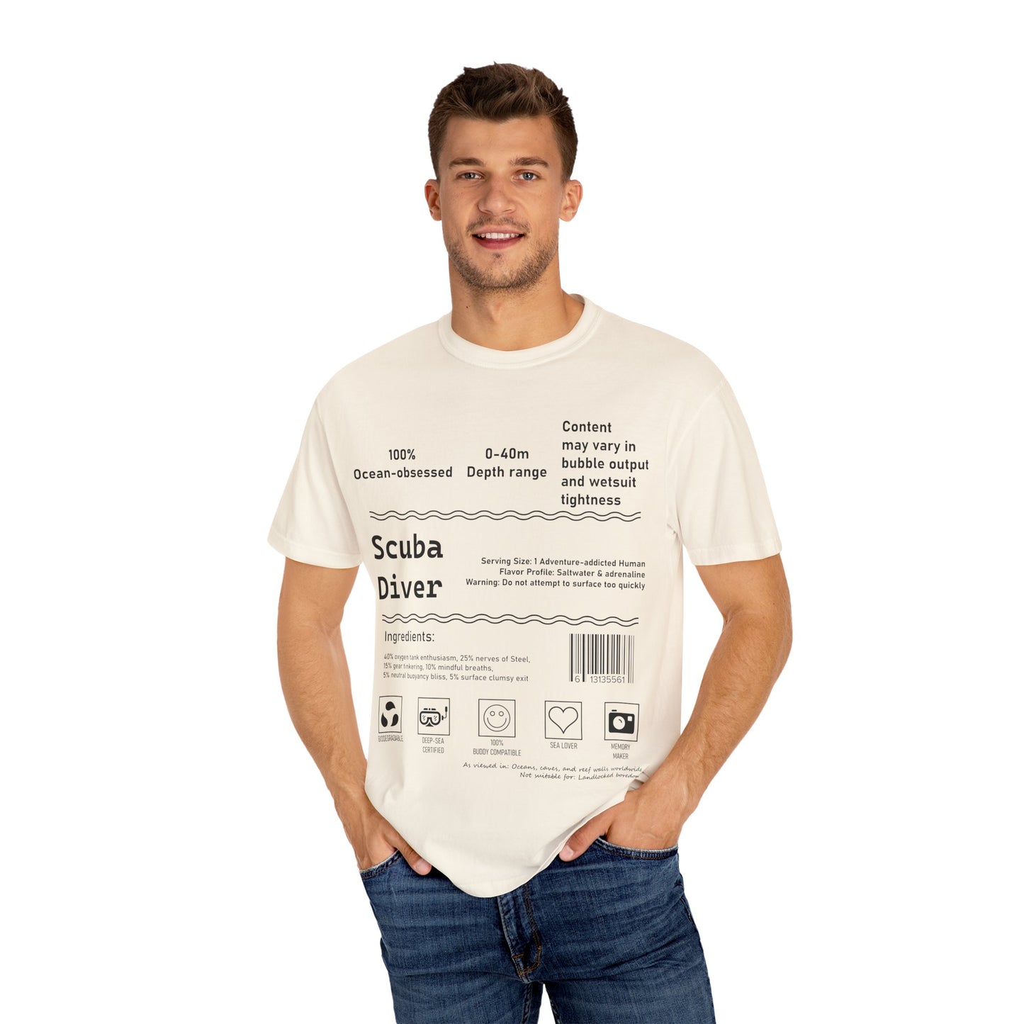 Scuba Diver Description Tshirt