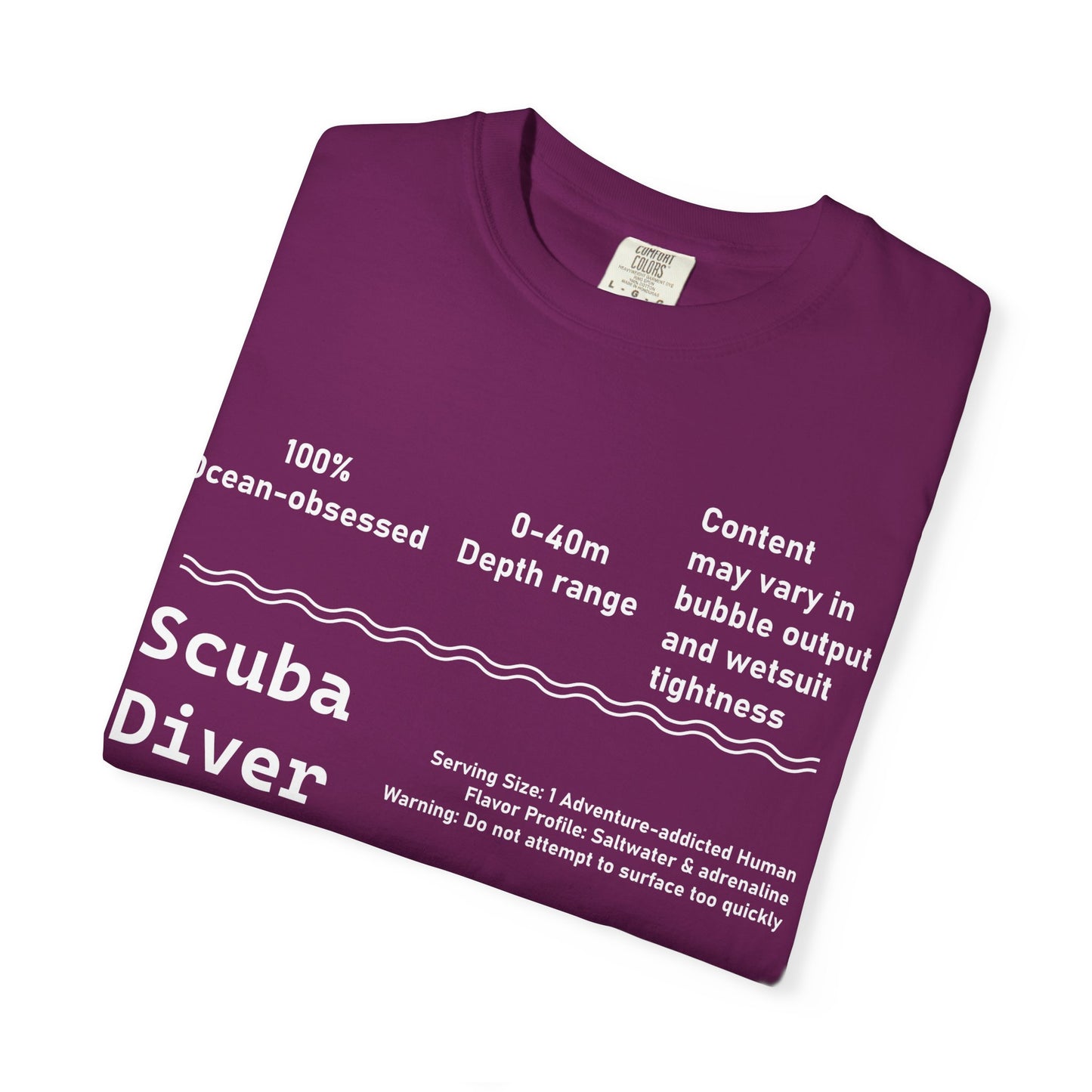 Scuba Diver Description Tshirt