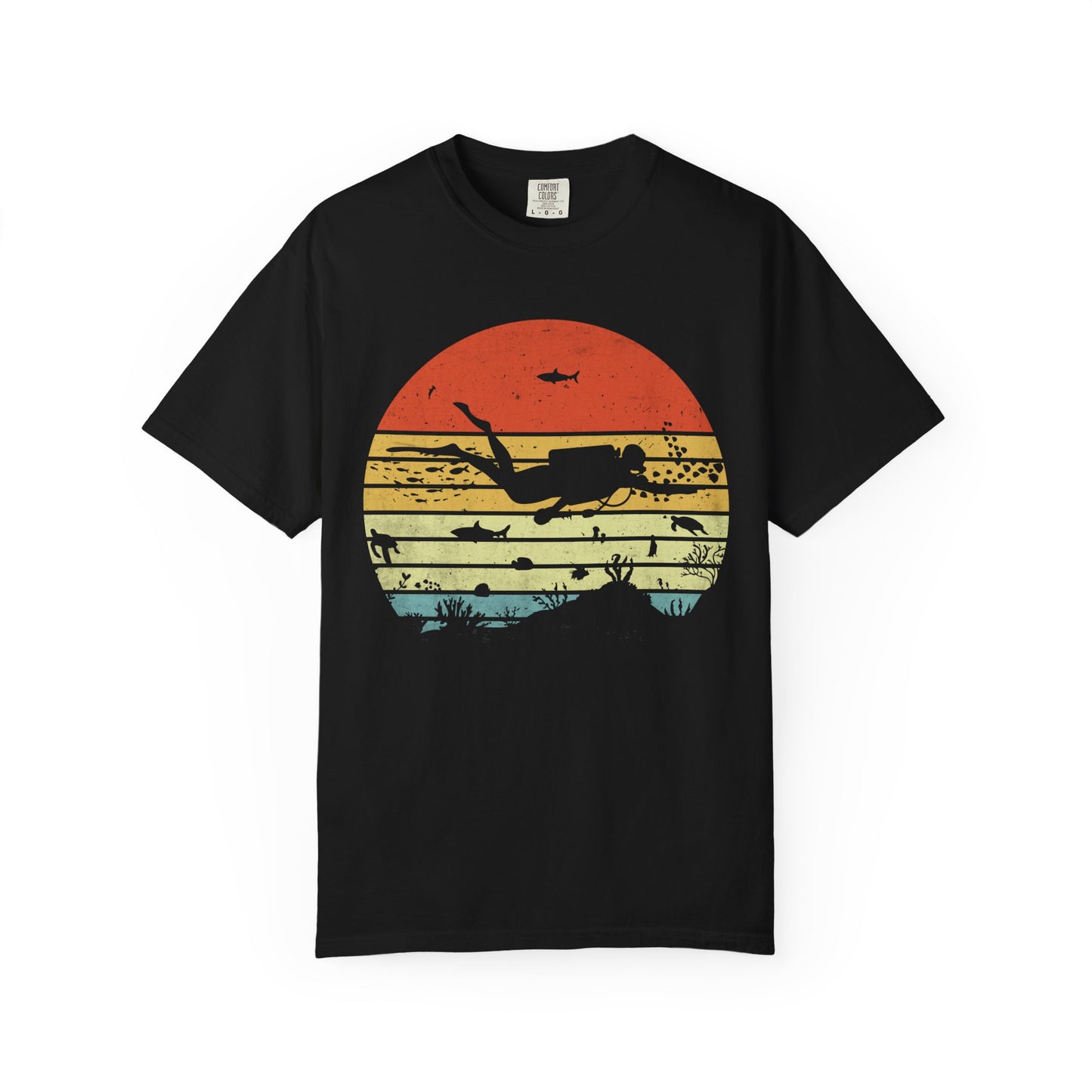 Scuba Diver Retro Tshirt