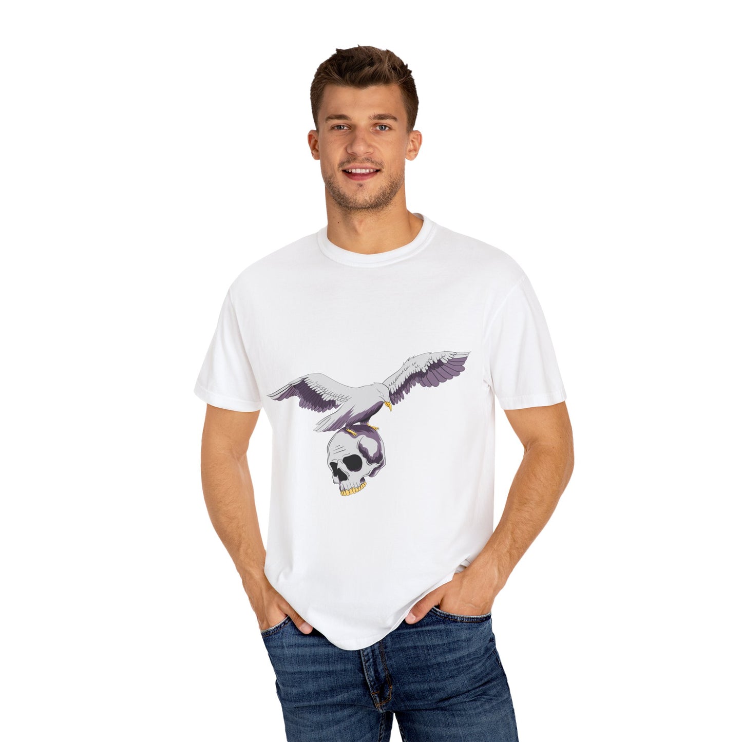 Flying Seagull with Skull Tshirt