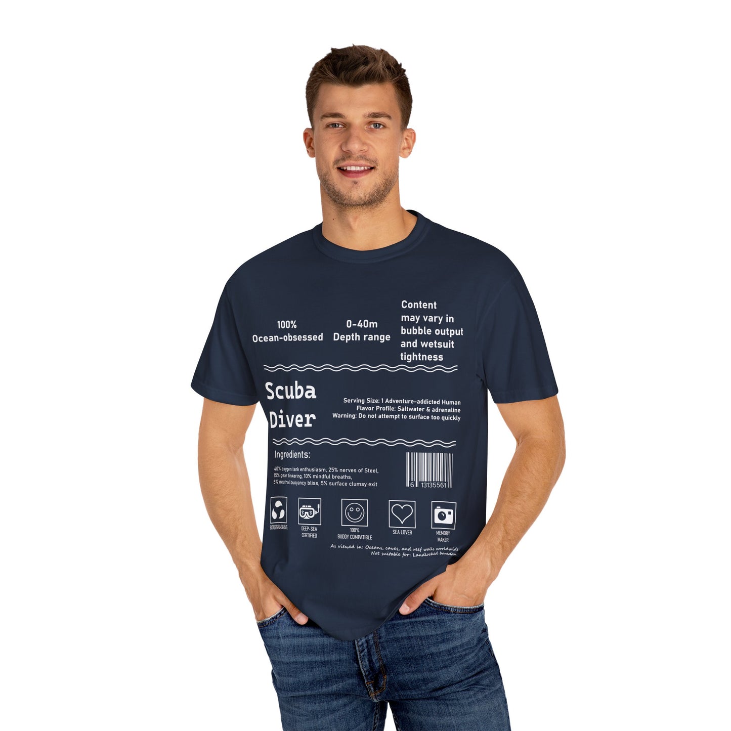 Scuba Diver Description Tshirt