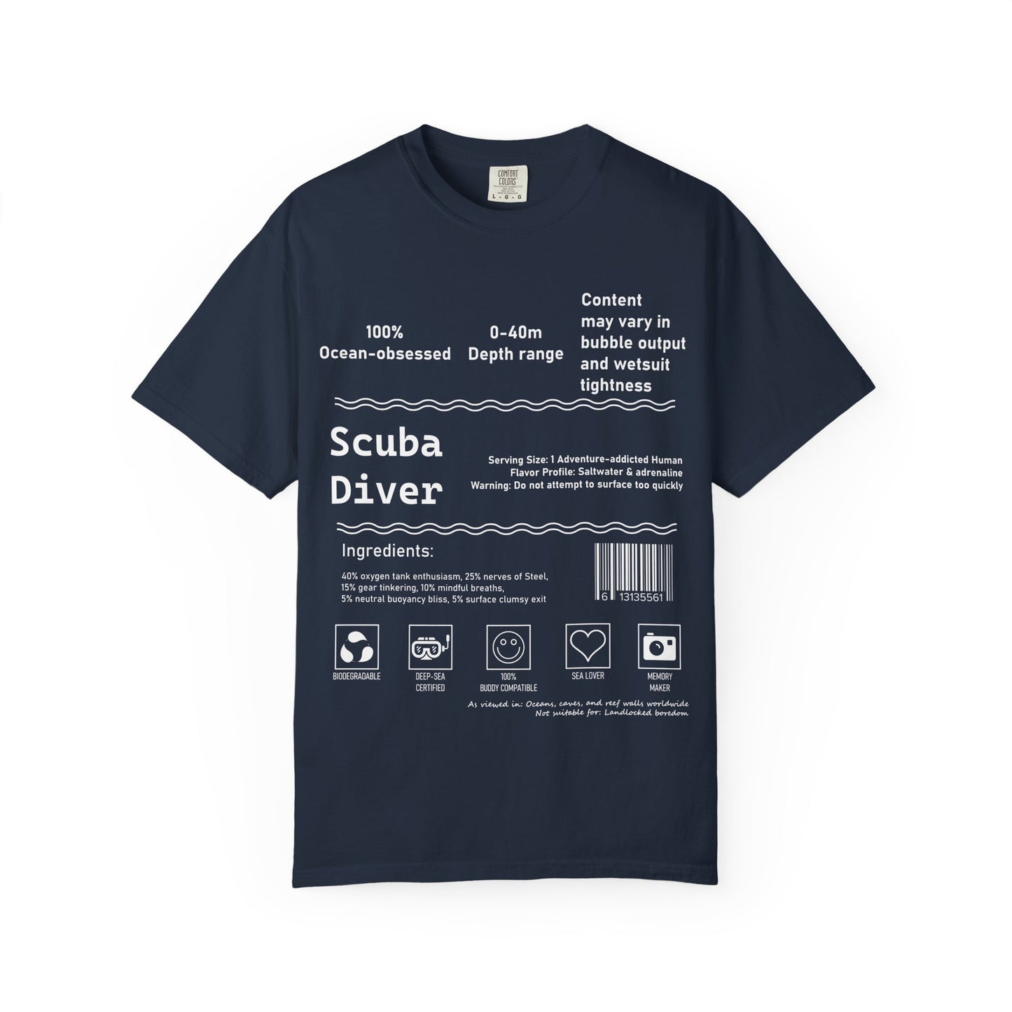 Scuba Diver Description Tshirt
