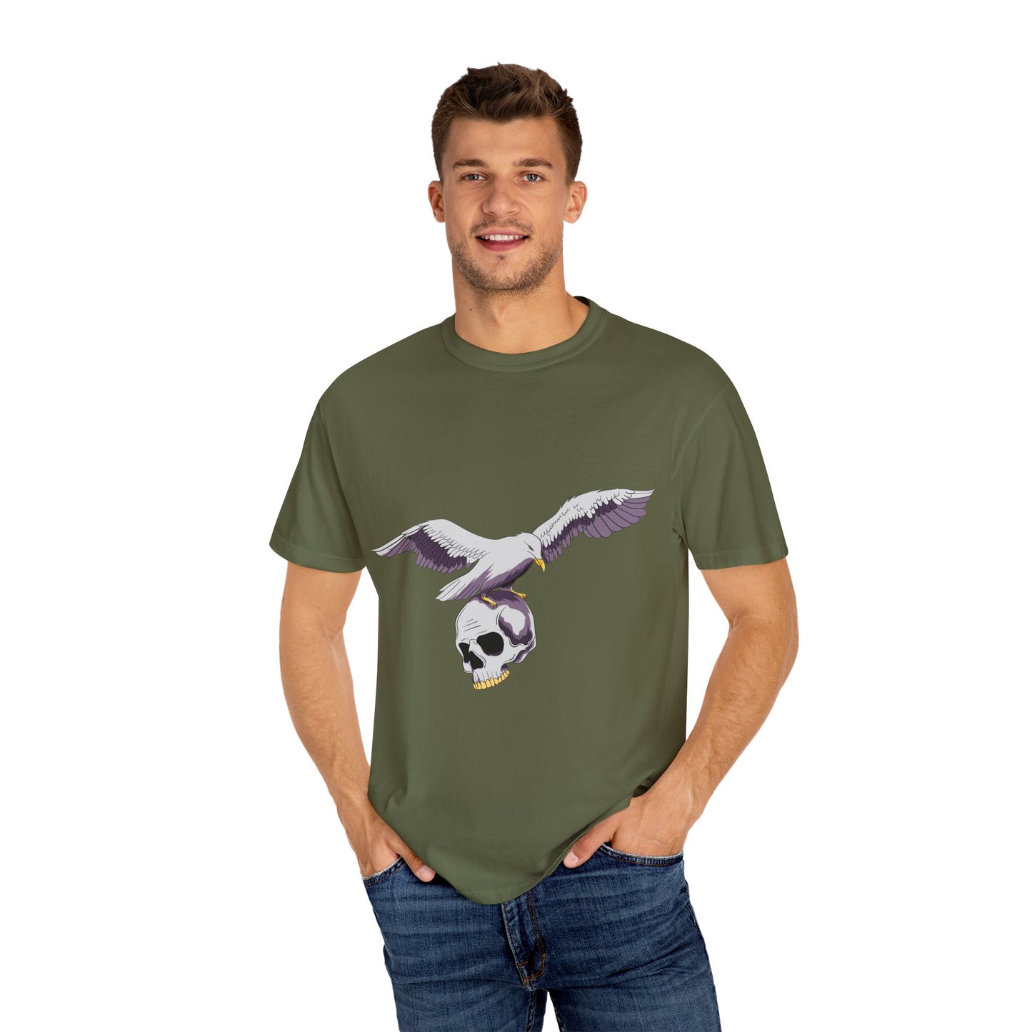 Flying Seagull with Skull Tshirt