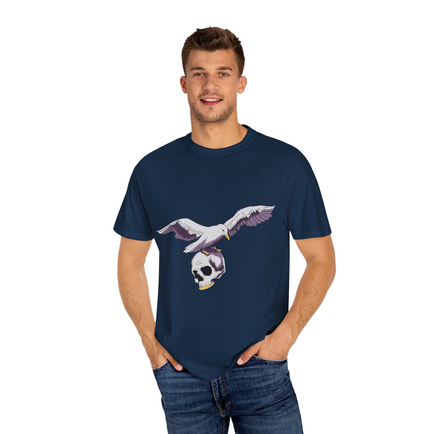 Flying Seagull with Skull Tshirt