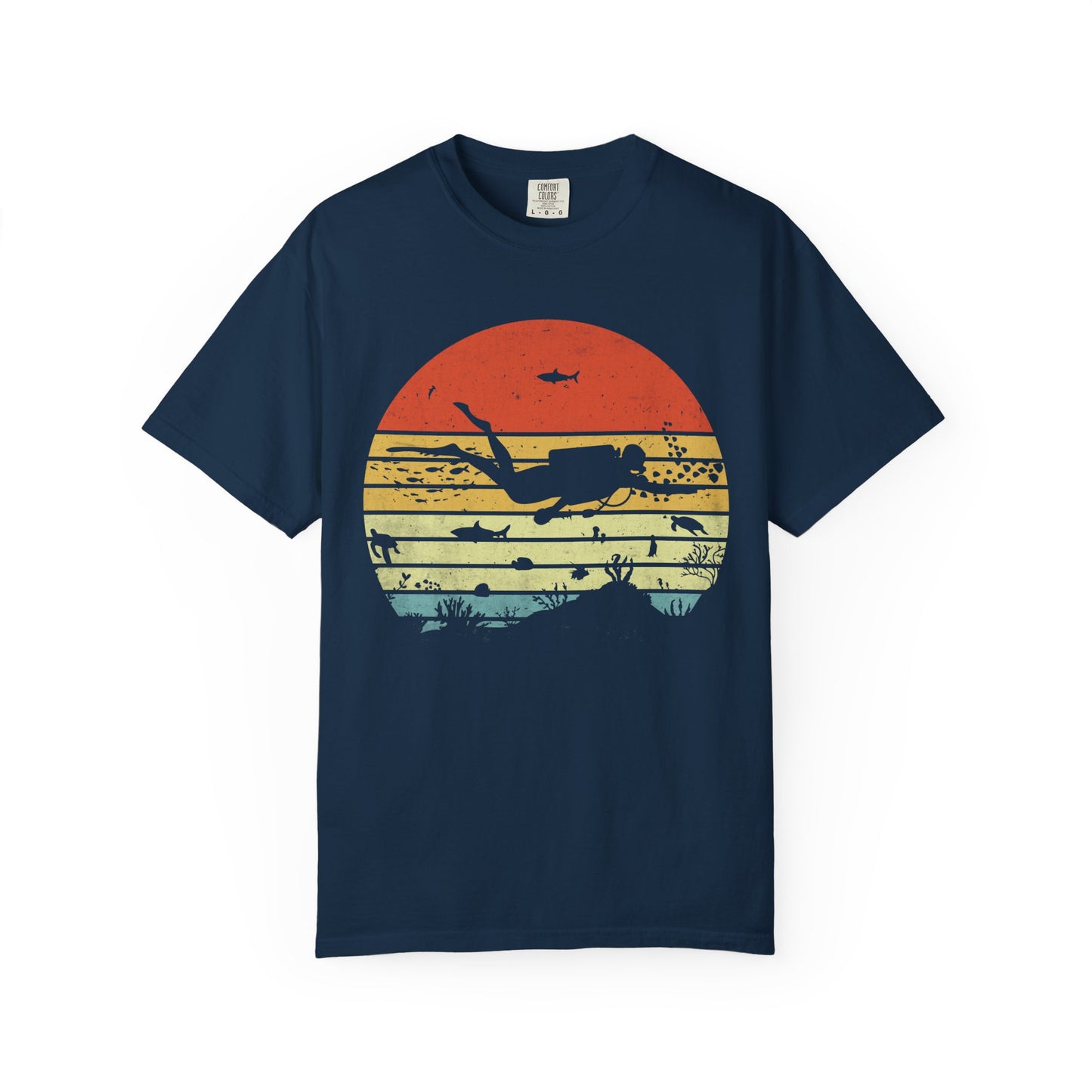 Scuba Diver Retro Tshirt