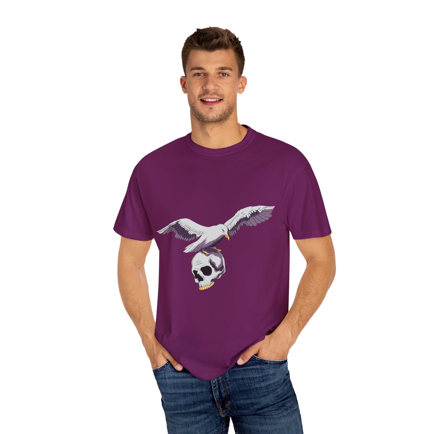 Flying Seagull with Skull Tshirt