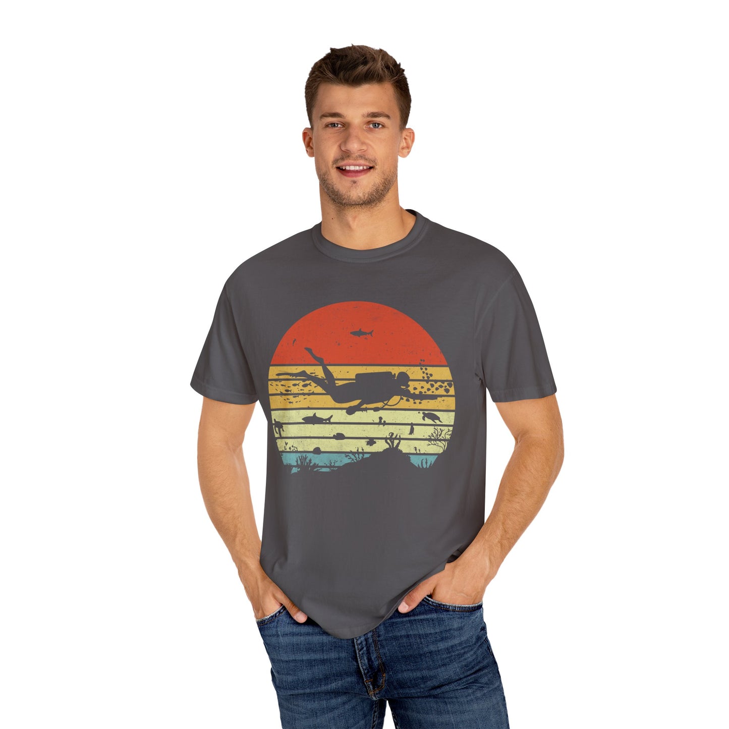 Scuba Diver Retro Tshirt