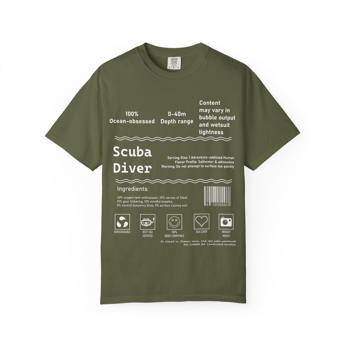 Scuba Diver Description Tshirt