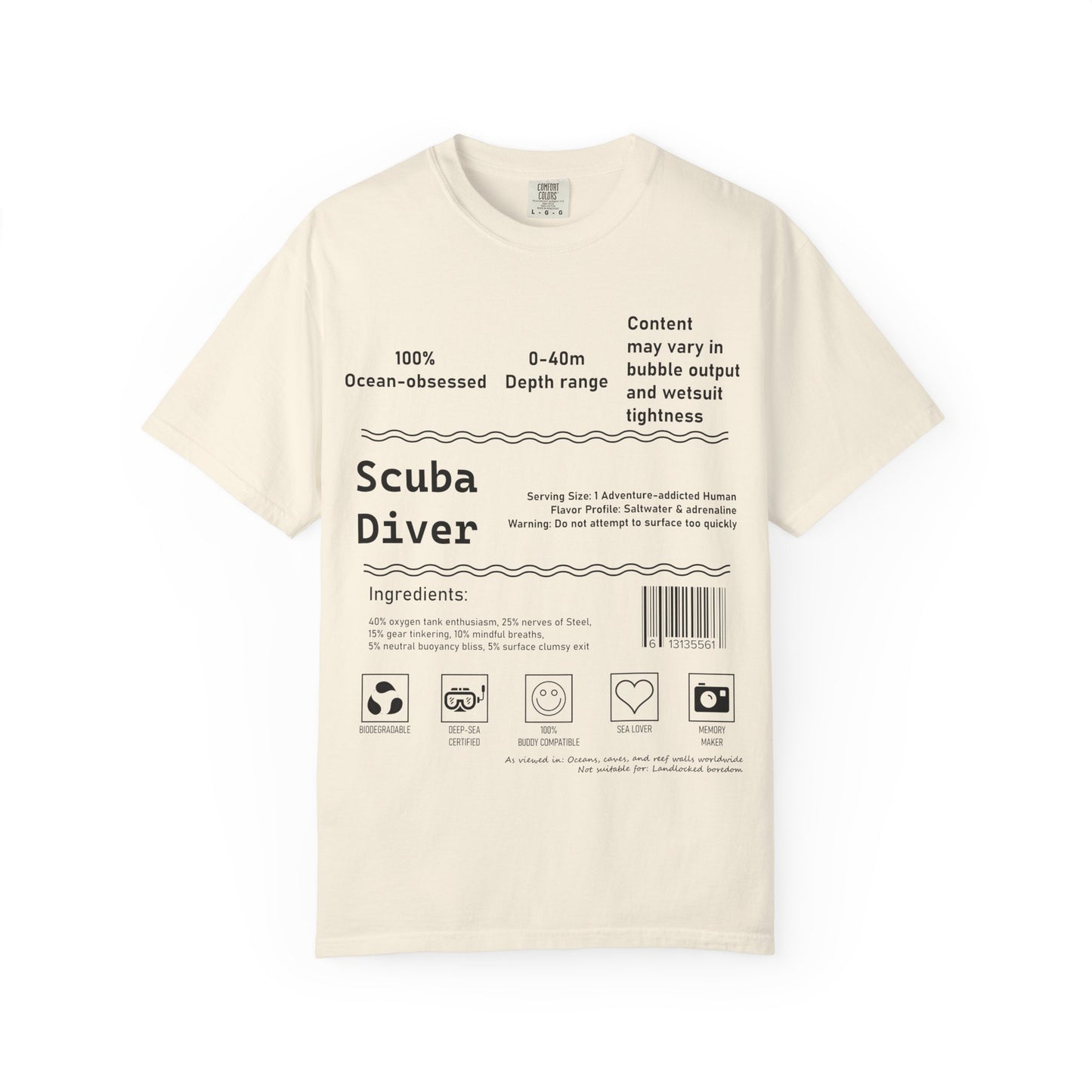 Scuba Diver Description Tshirt