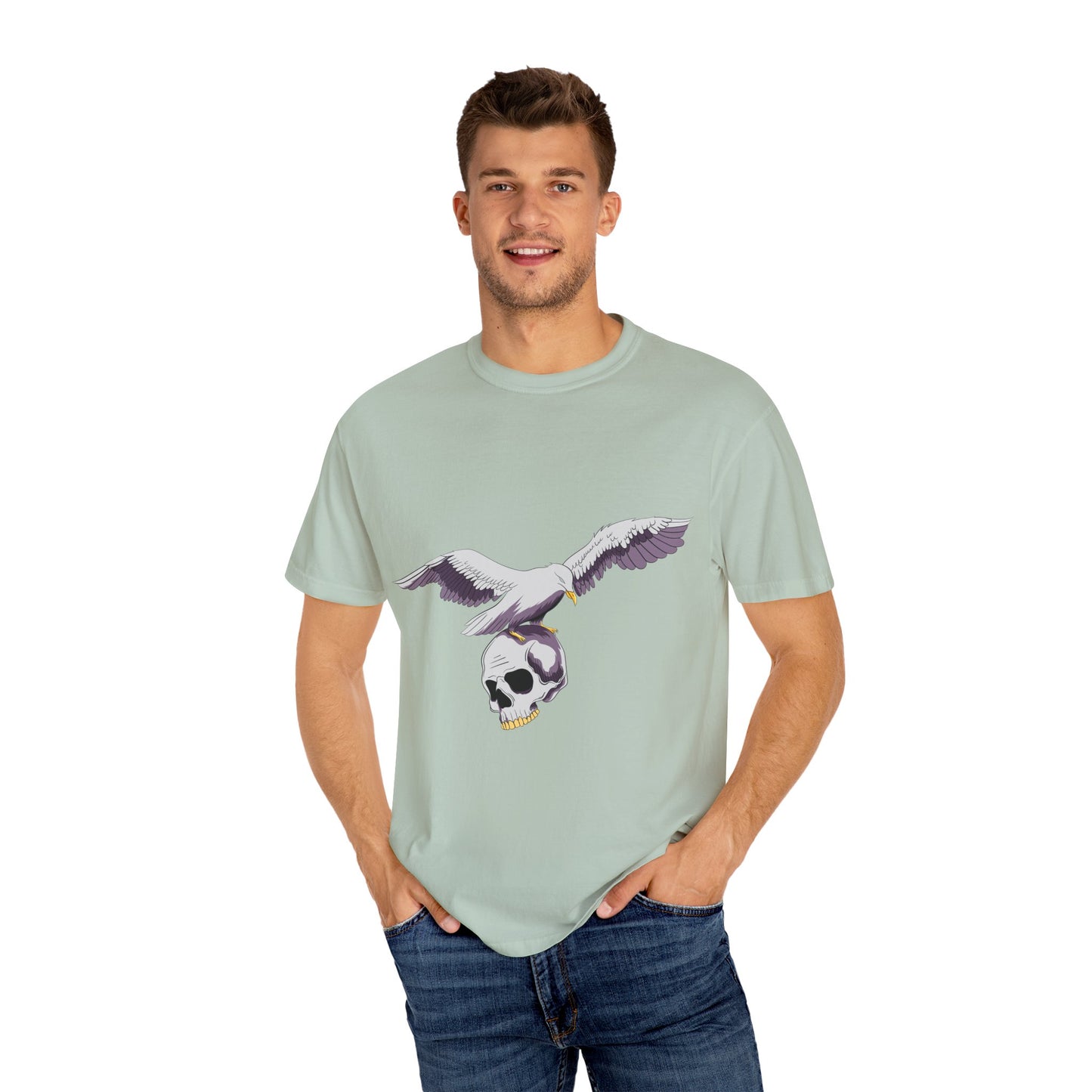 Flying Seagull with Skull Tshirt