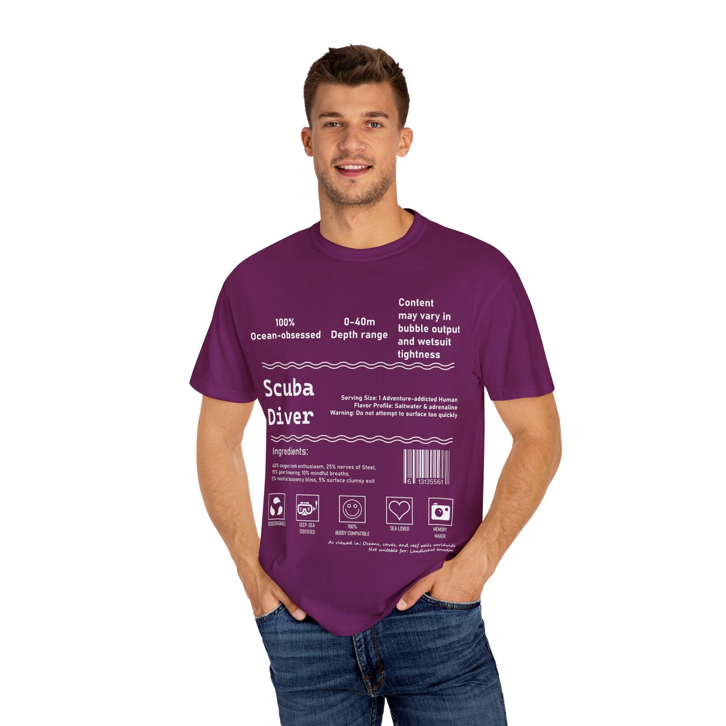 Scuba Diver Description Tshirt