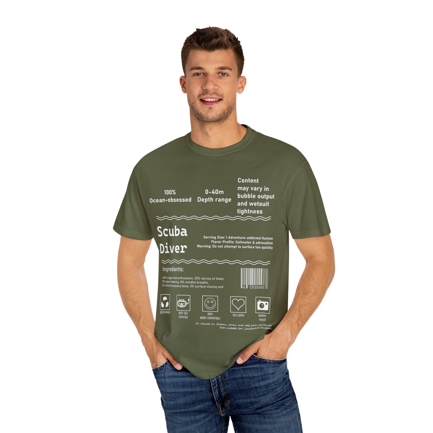 Scuba Diver Description Tshirt