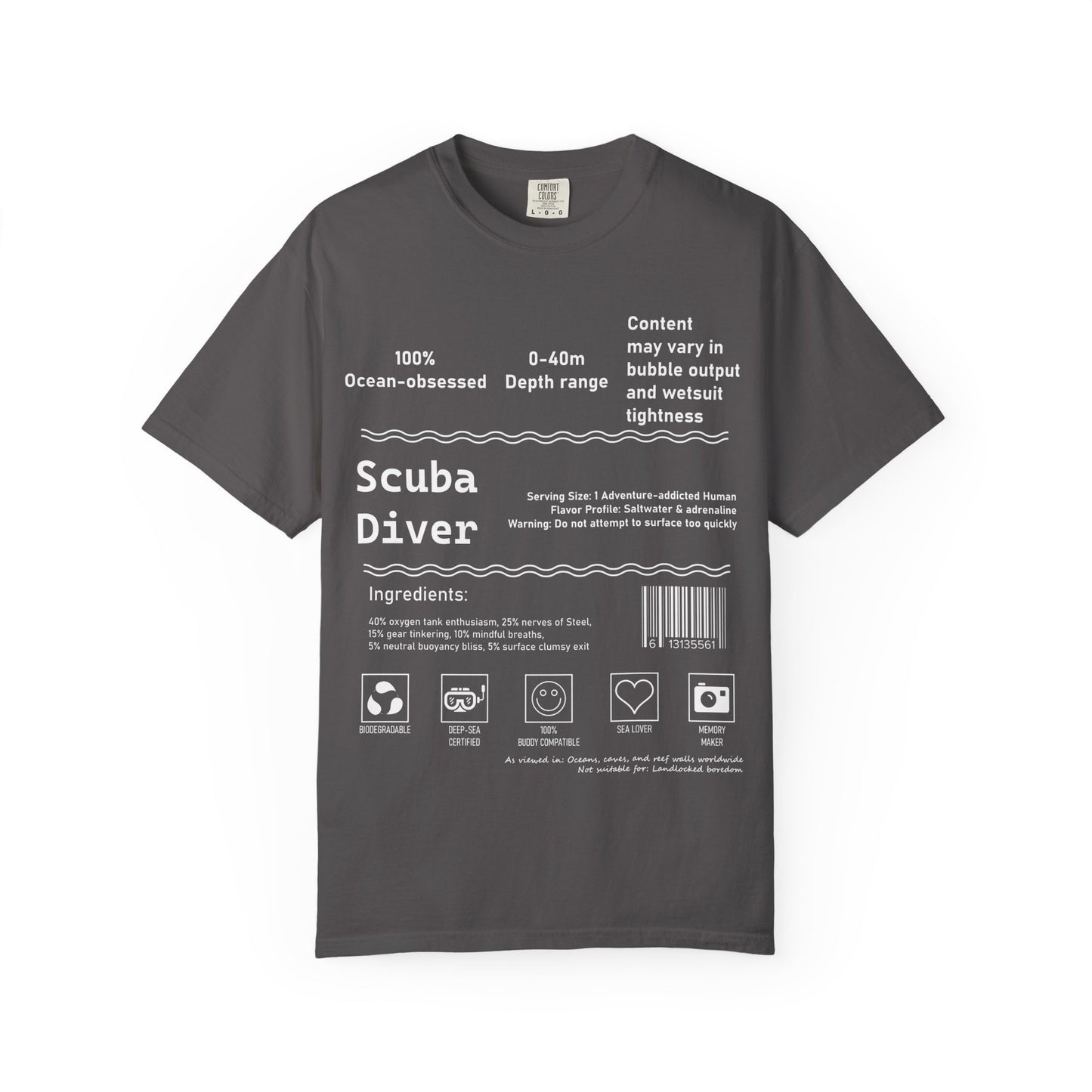 Scuba Diver Description Tshirt