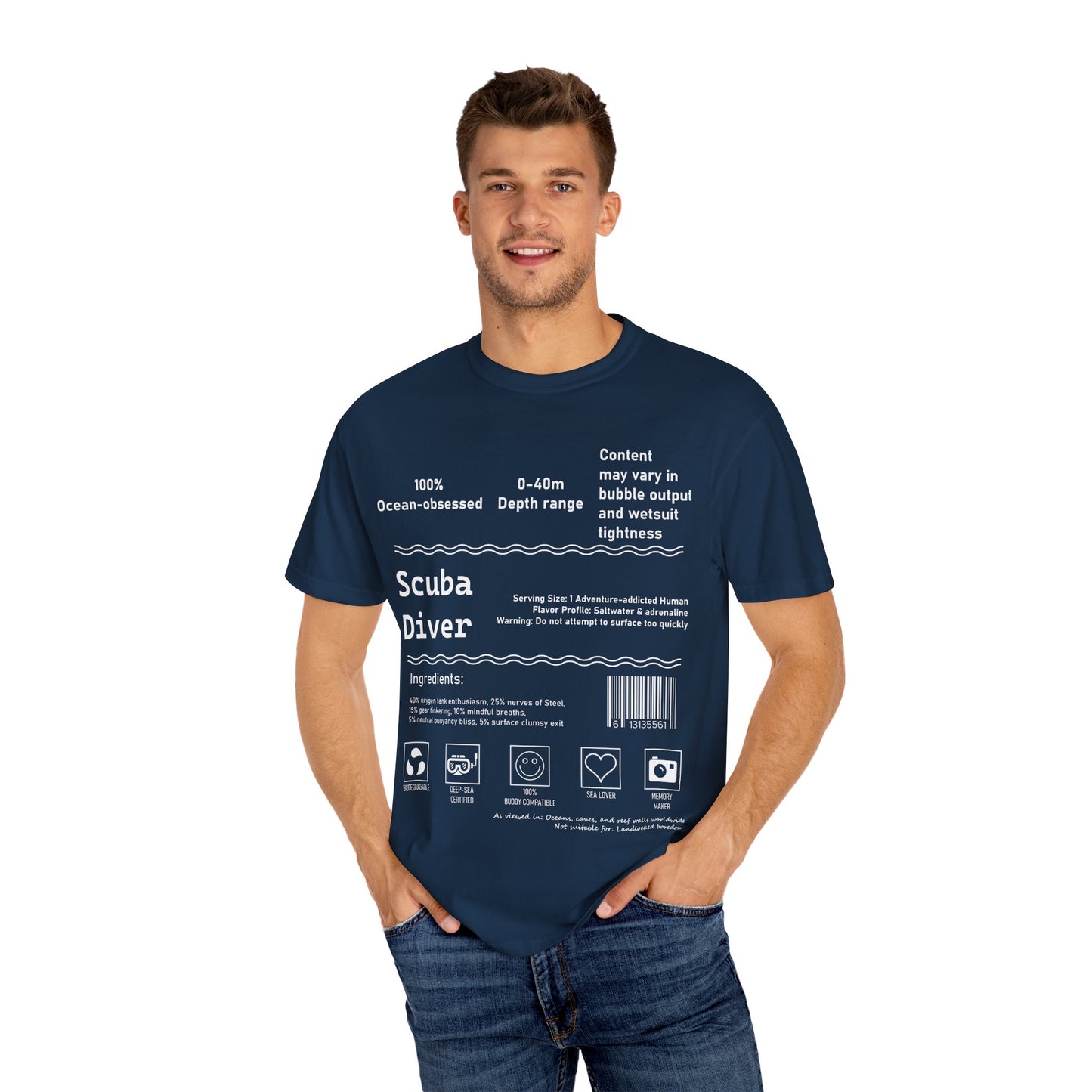 Scuba Diver Description Tshirt