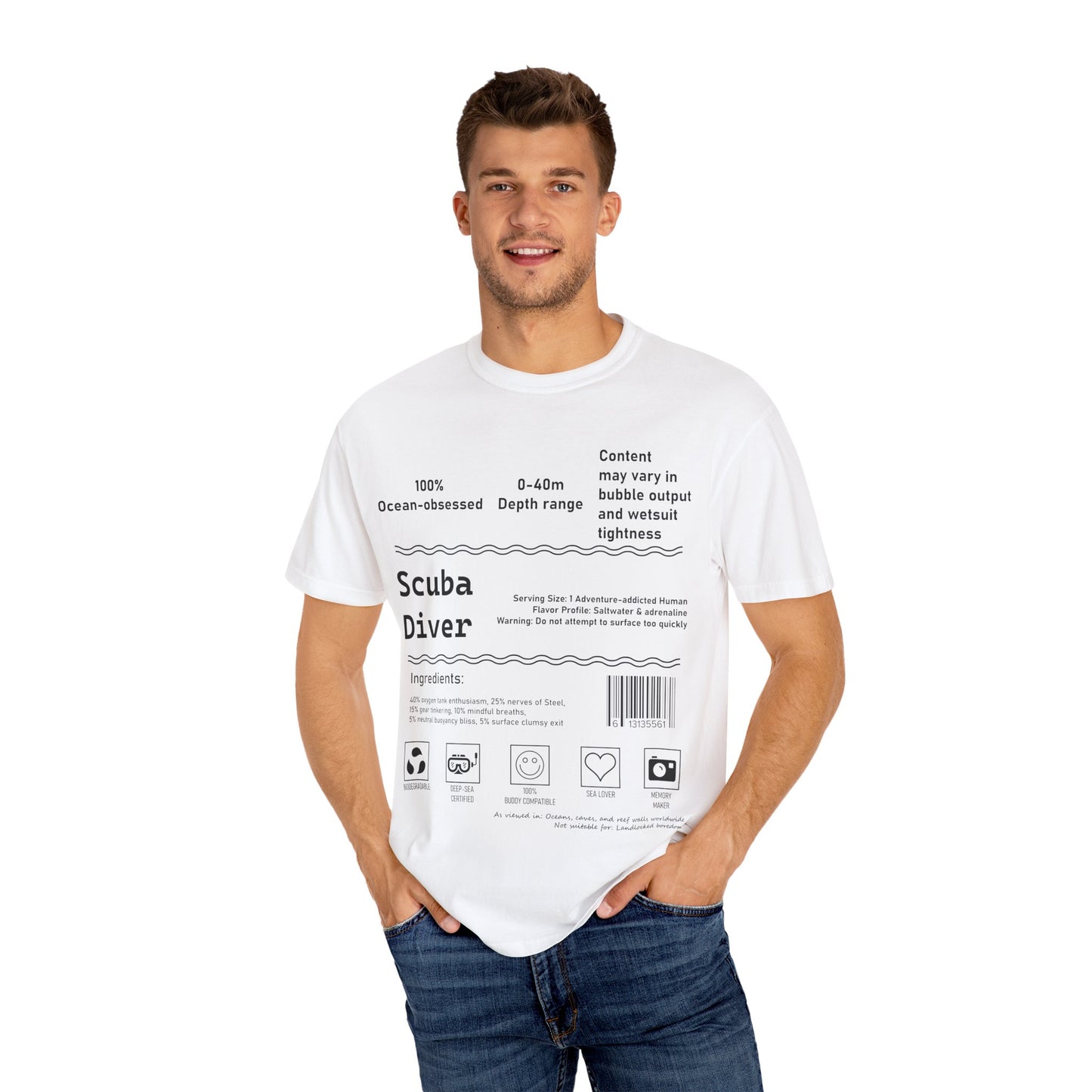 Scuba Diver Description Tshirt
