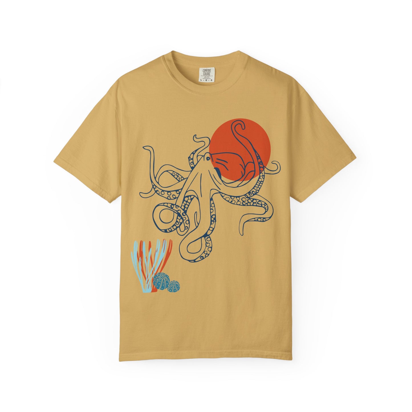 Red Sun Octopus Tshirt