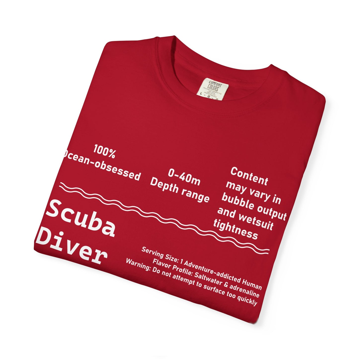 Scuba Diver Description Tshirt
