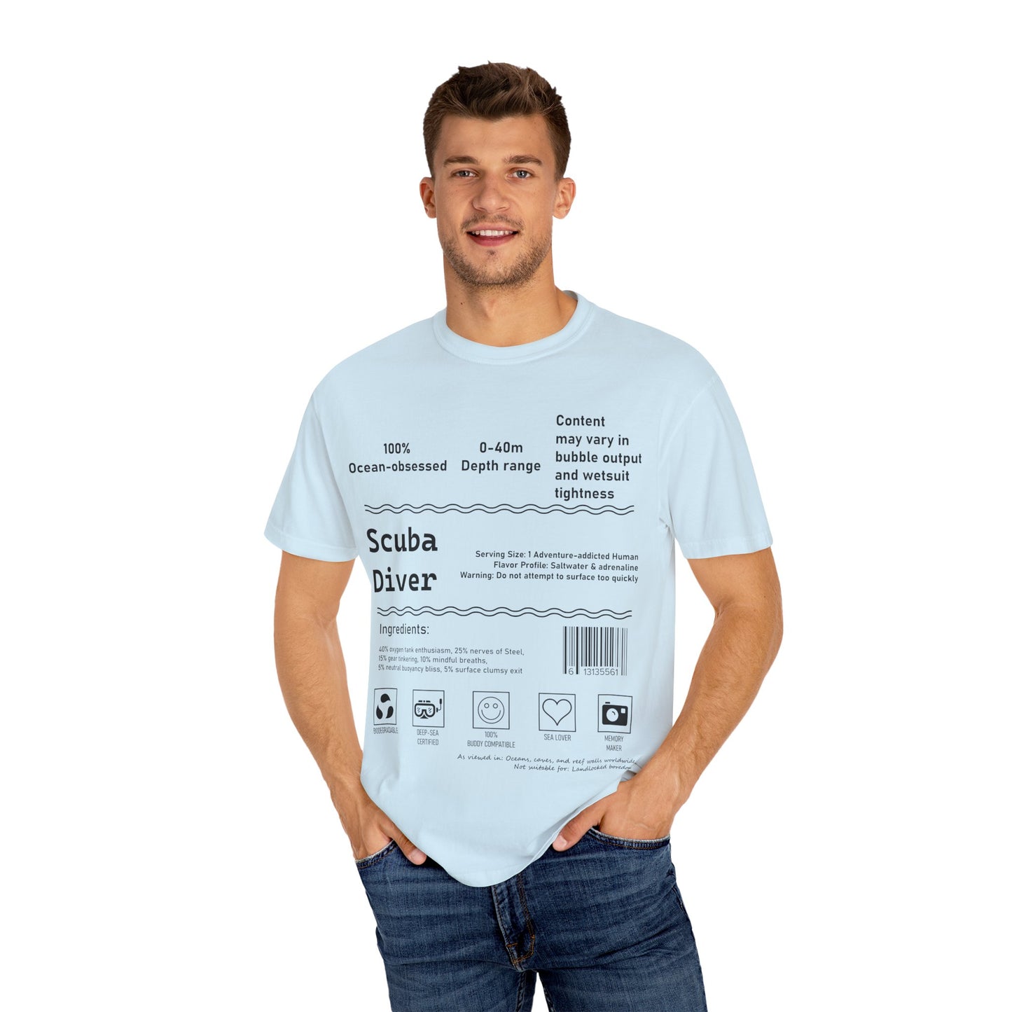 Scuba Diver Description Tshirt