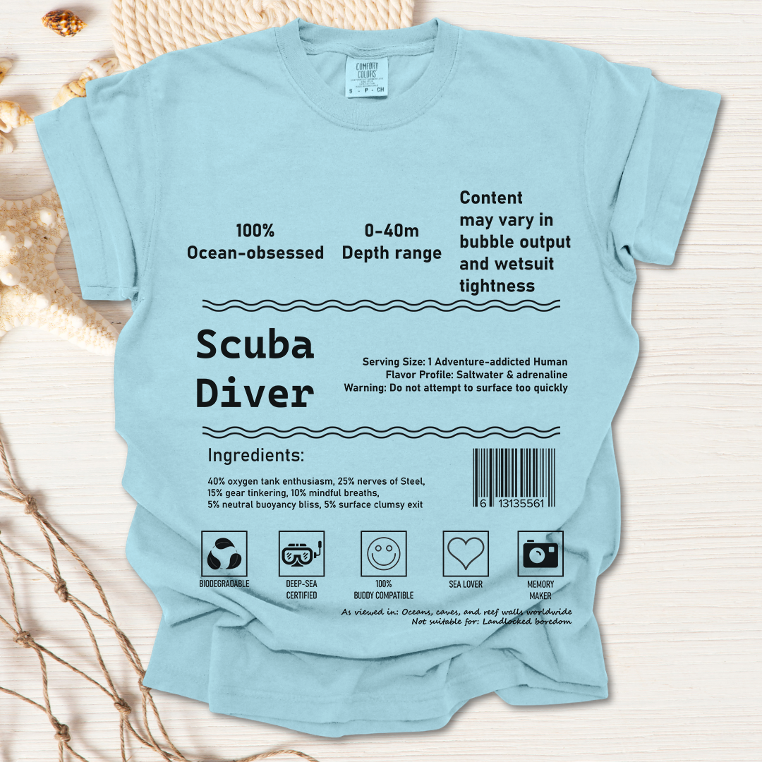 Scuba Diver Description Tshirt