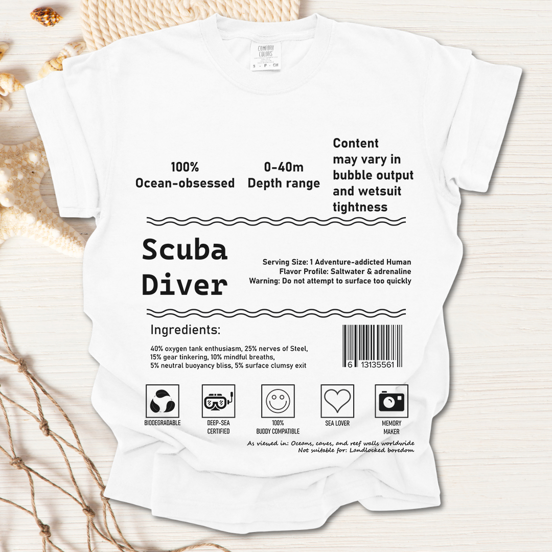 Scuba Diver Description Tshirt