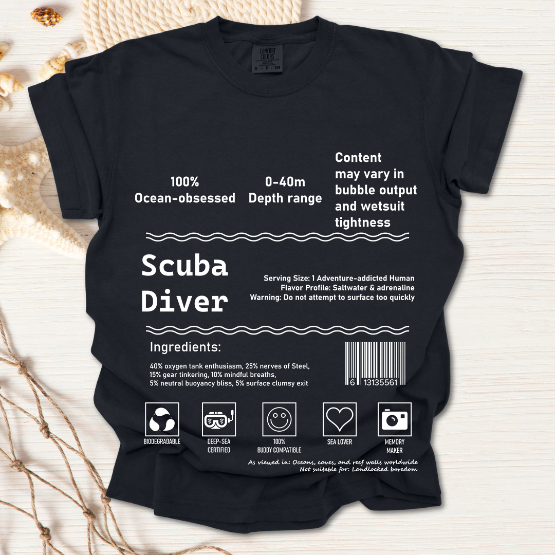 Scuba Diver Description Tshirt