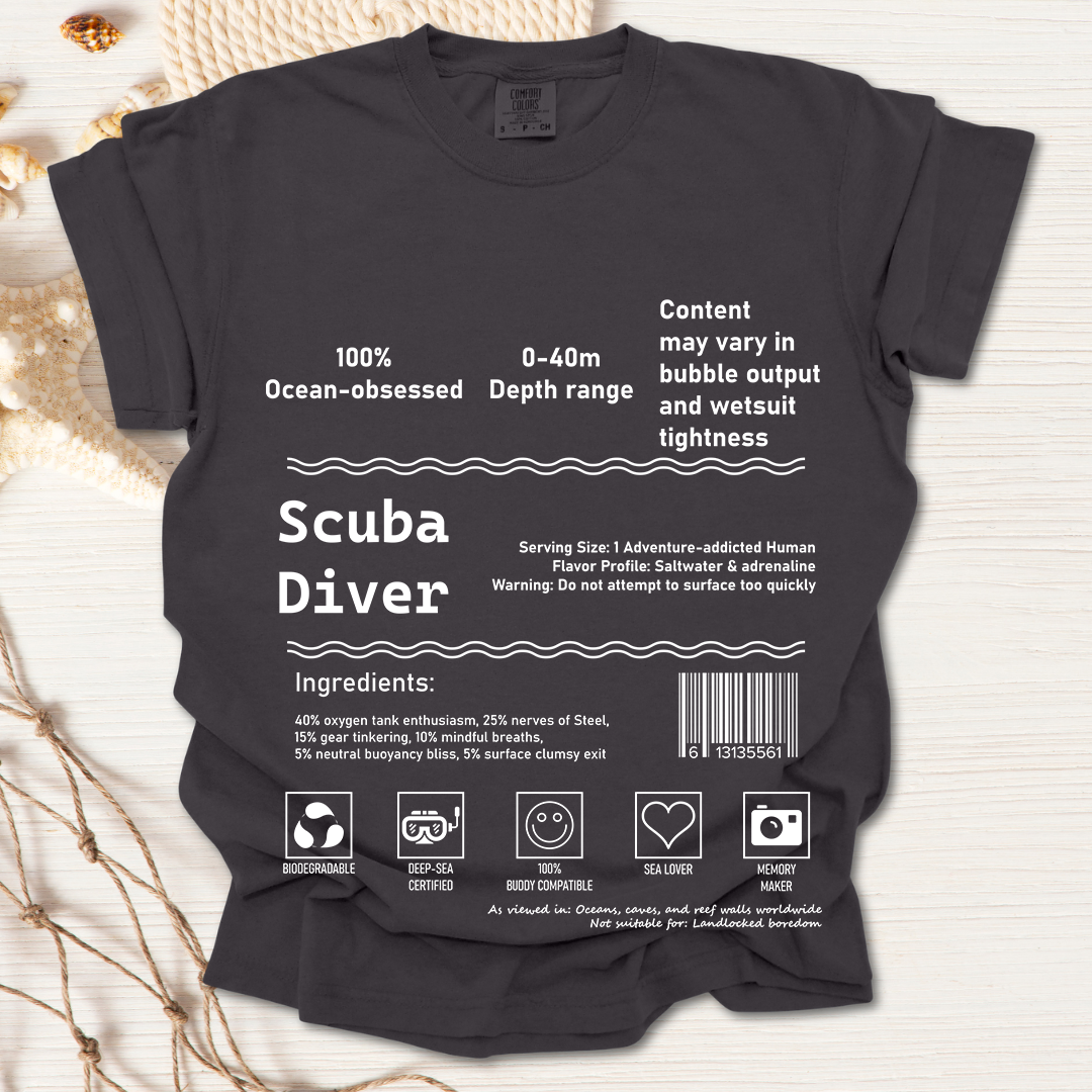 Scuba Diver Description Tshirt