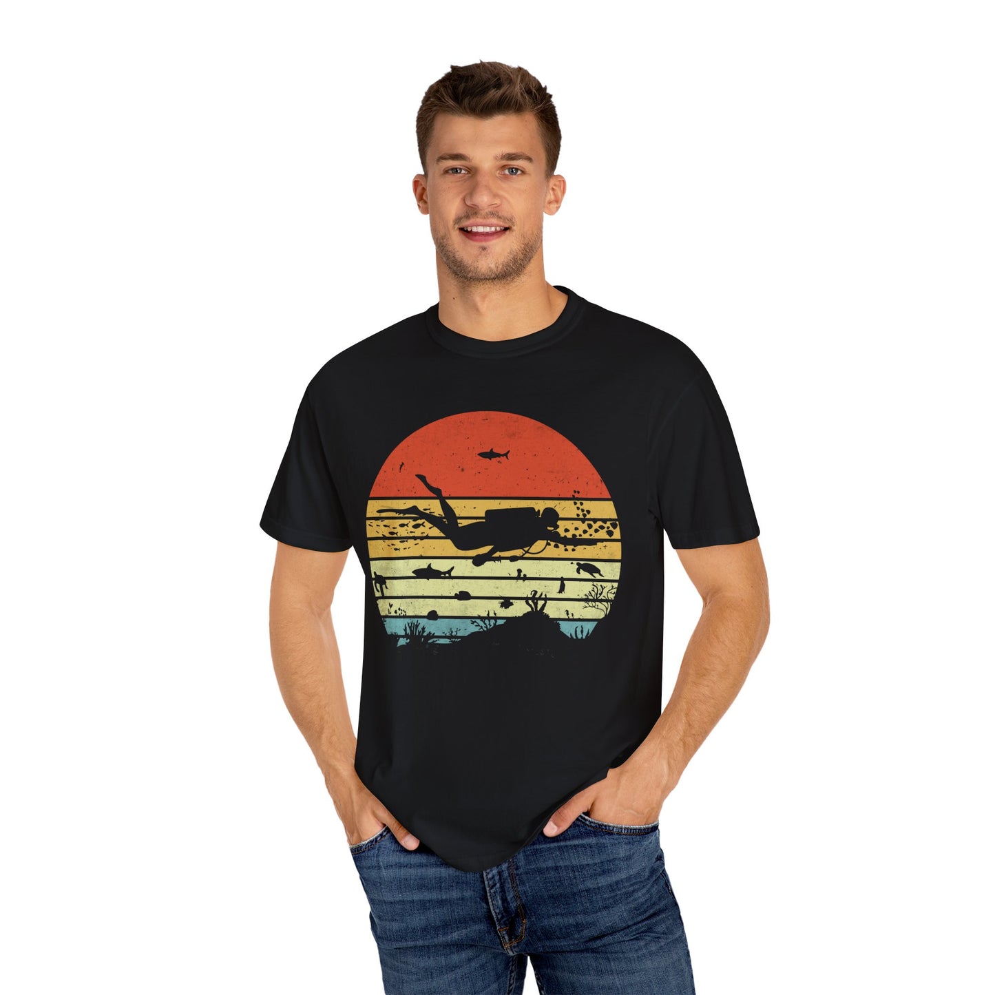 Scuba Diver Retro Tshirt