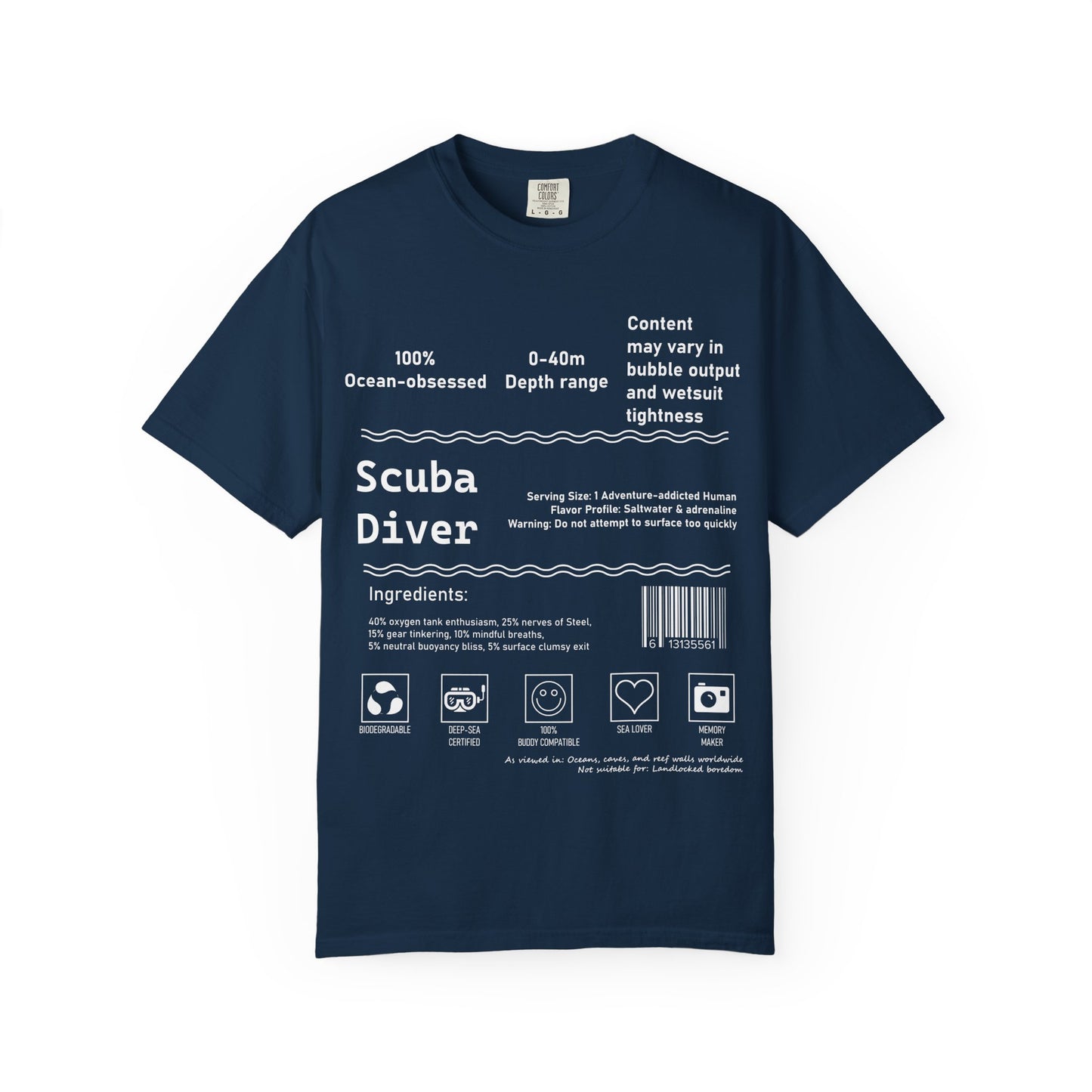 Scuba Diver Description Tshirt