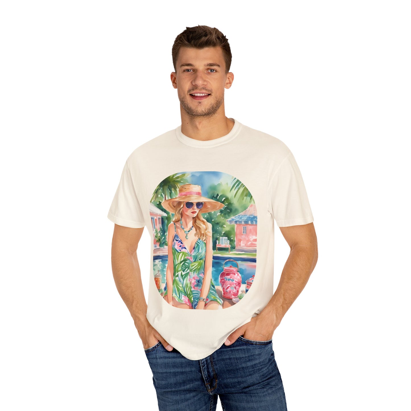 Watercolor Beach Girl T-shirt