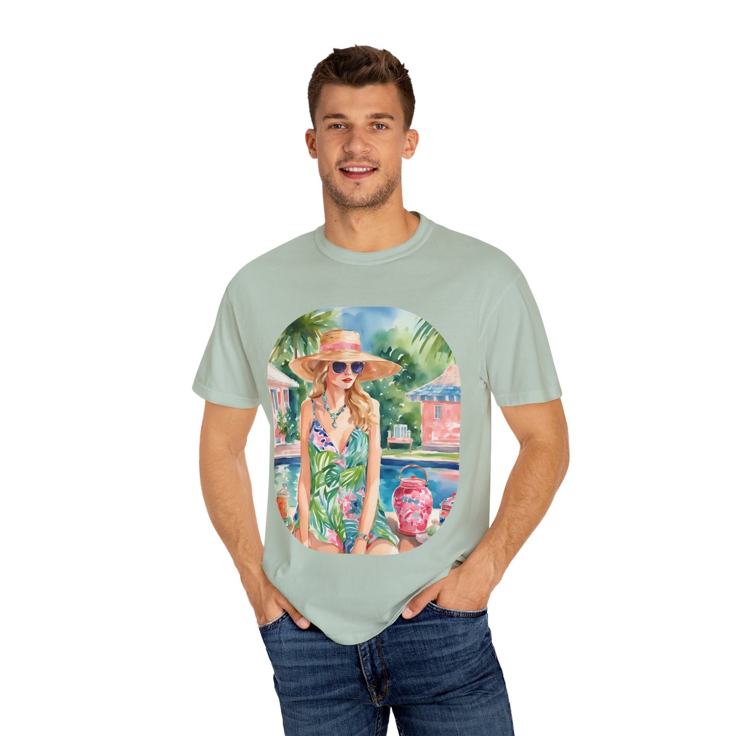 Watercolor Beach Girl T-shirt