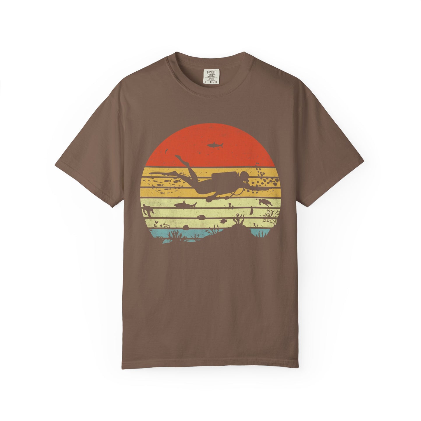 Scuba Diver Retro Tshirt