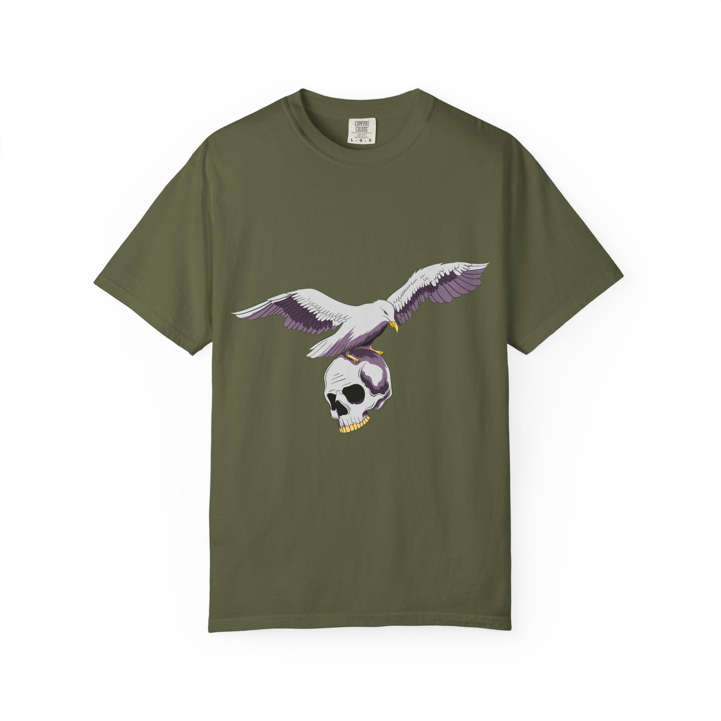 Flying Seagull with Skull Tshirt