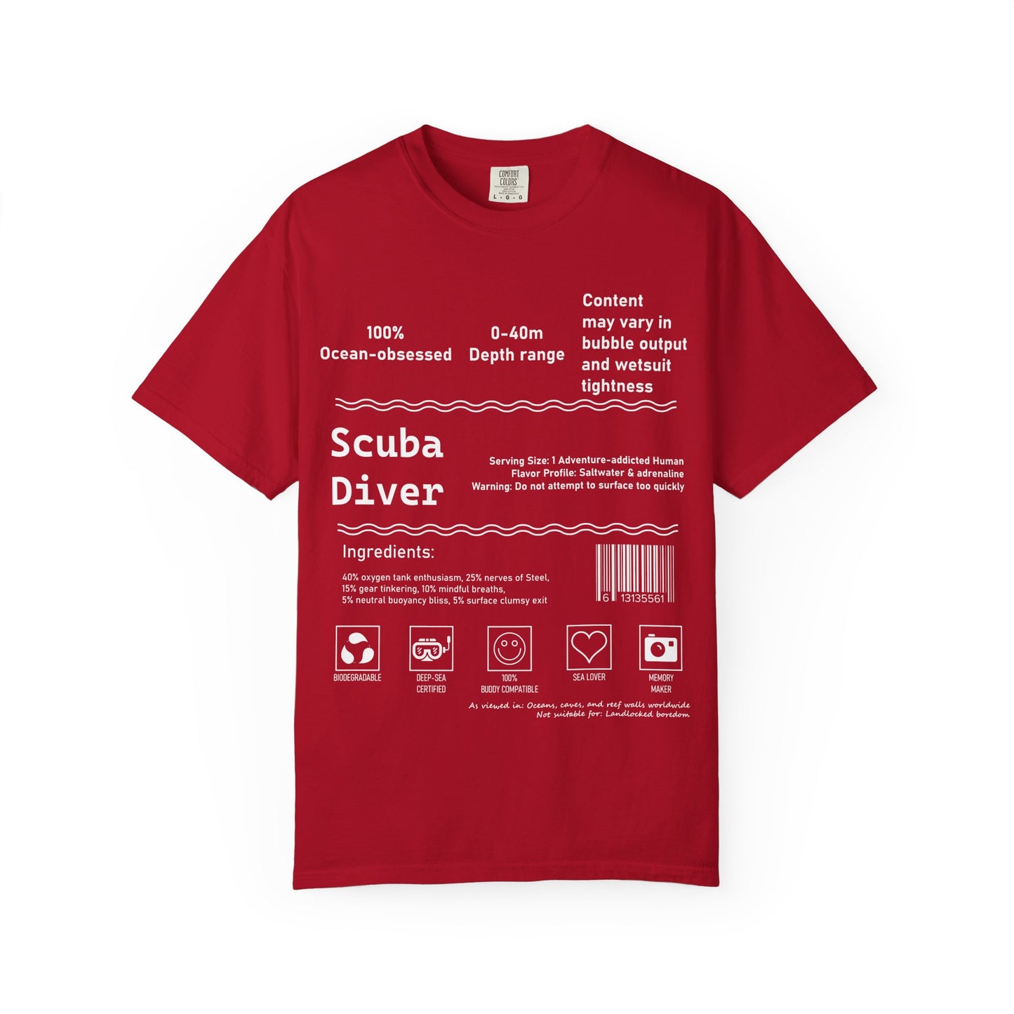 Scuba Diver Description Tshirt