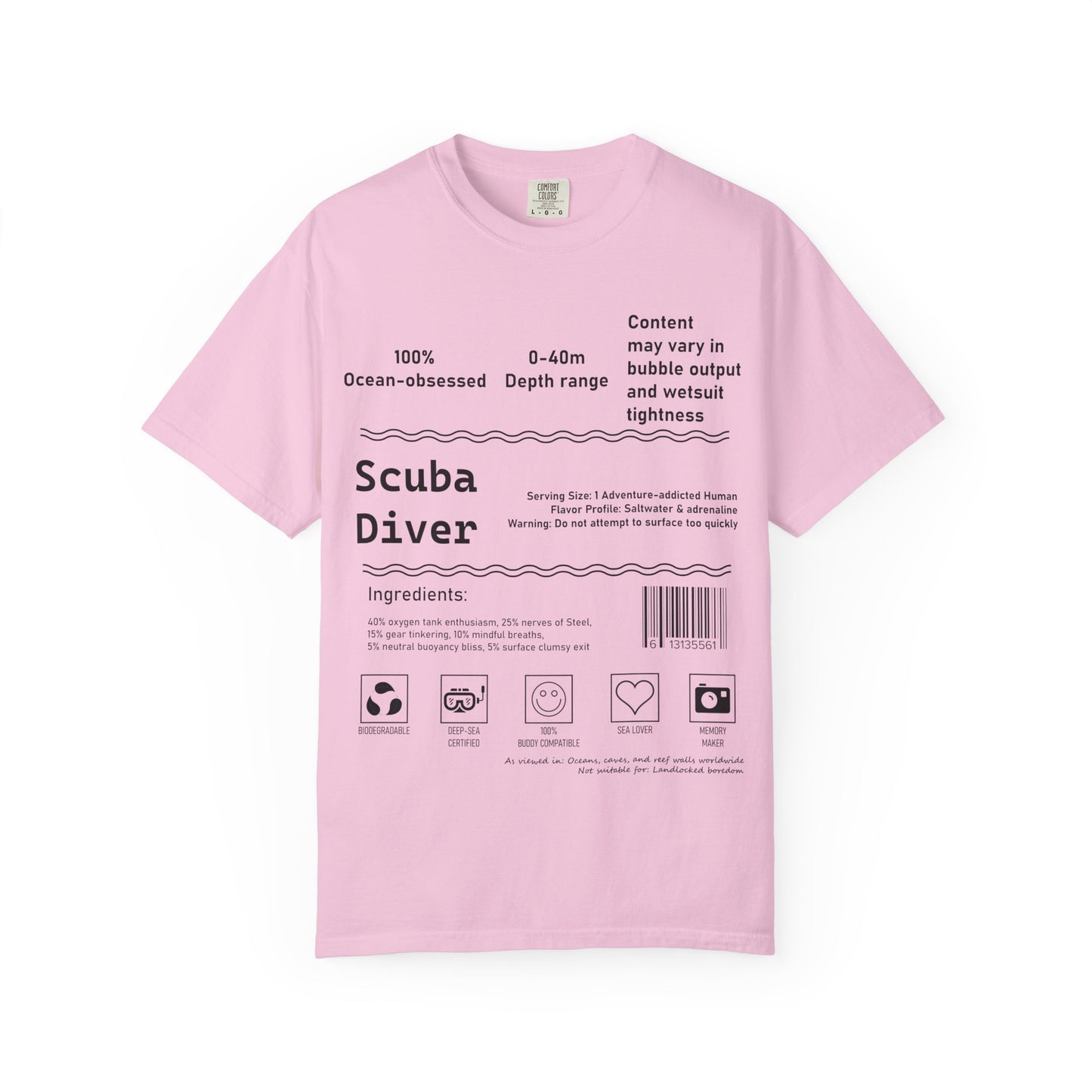 Scuba Diver Description Tshirt
