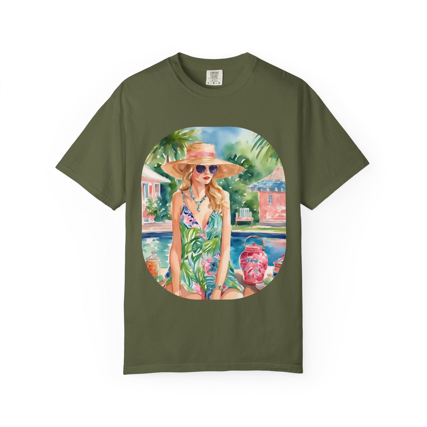 Watercolor Beach Girl T-shirt