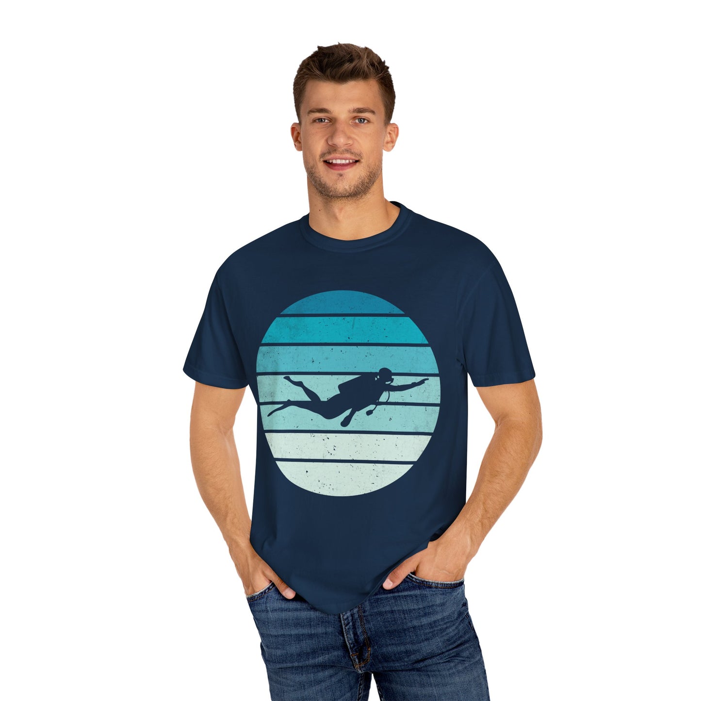 Scuba Diver Deep Blue Tshirt