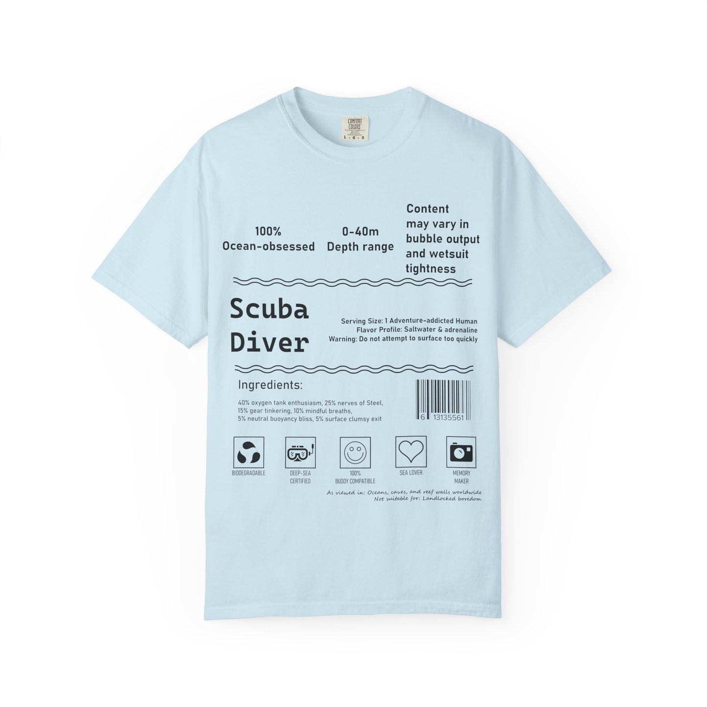 Scuba Diver Description Tshirt