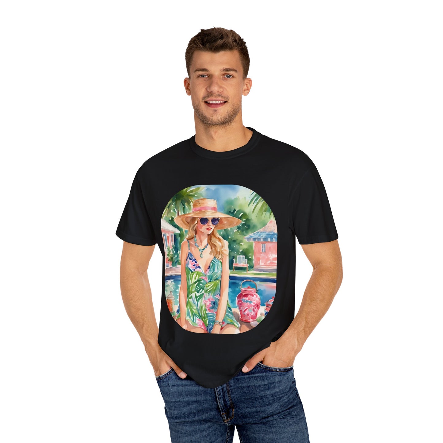 Watercolor Beach Girl T-shirt