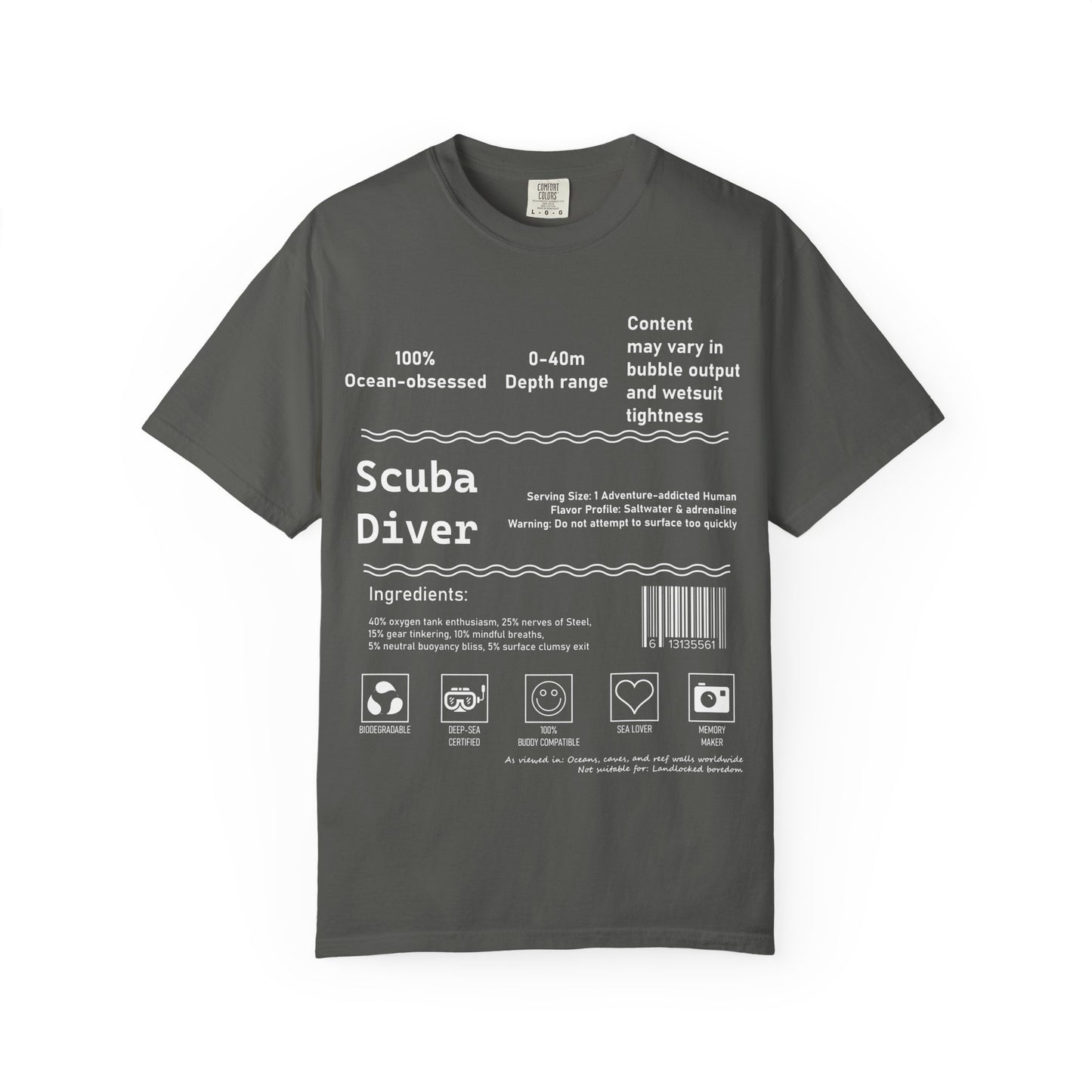 Scuba Diver Description Tshirt