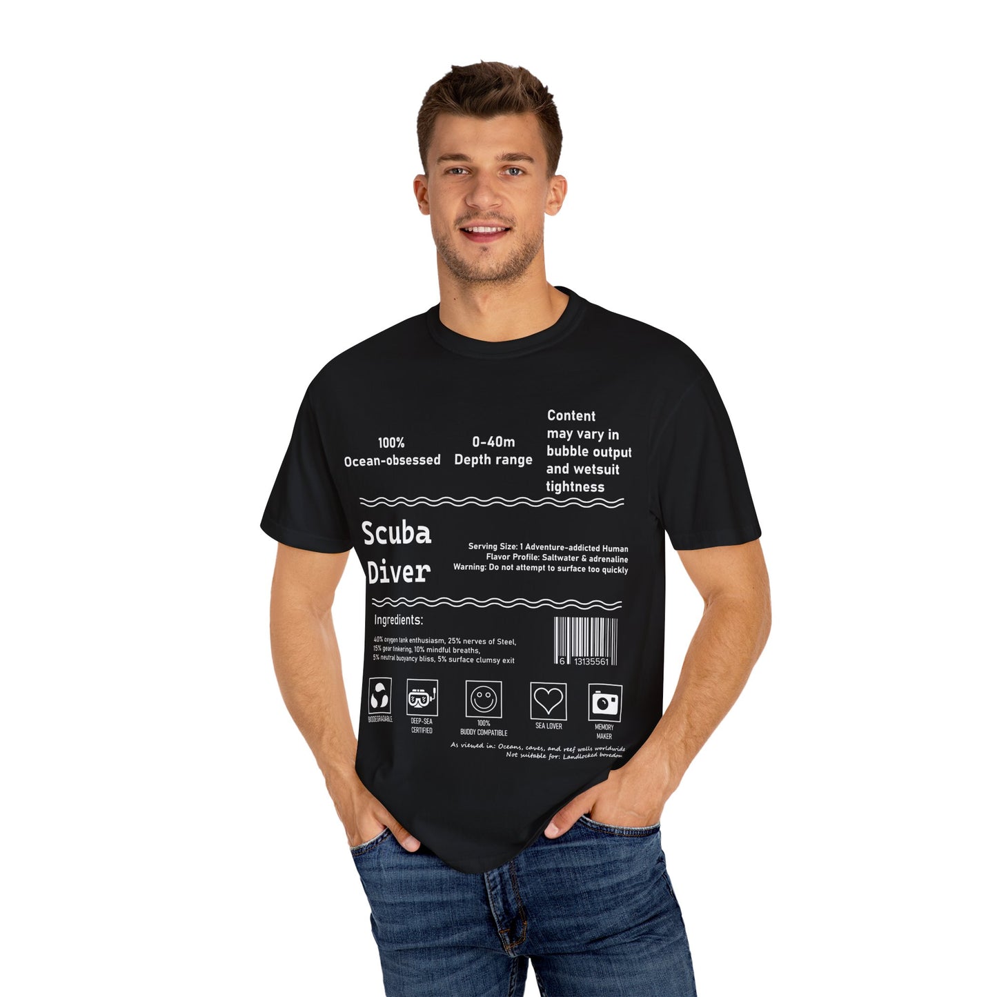 Scuba Diver Description Tshirt