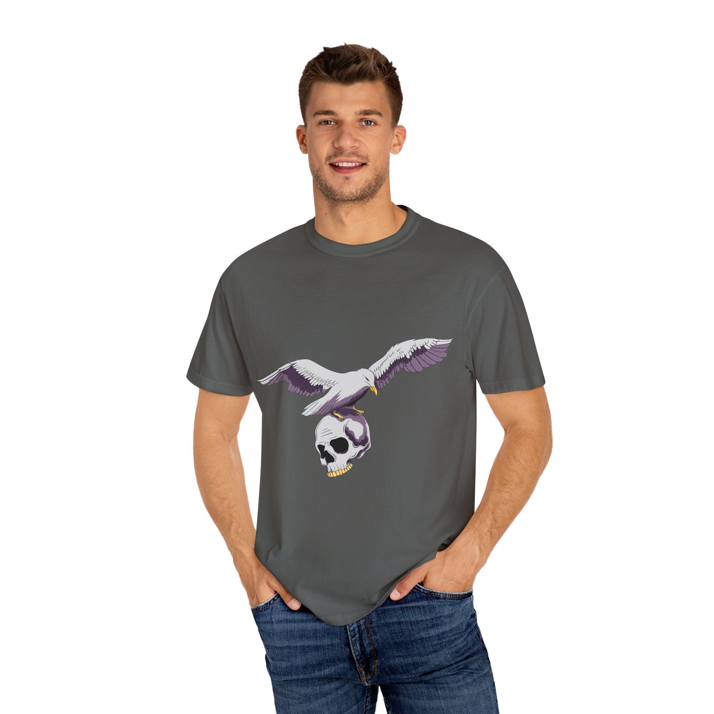 Flying Seagull with Skull Tshirt