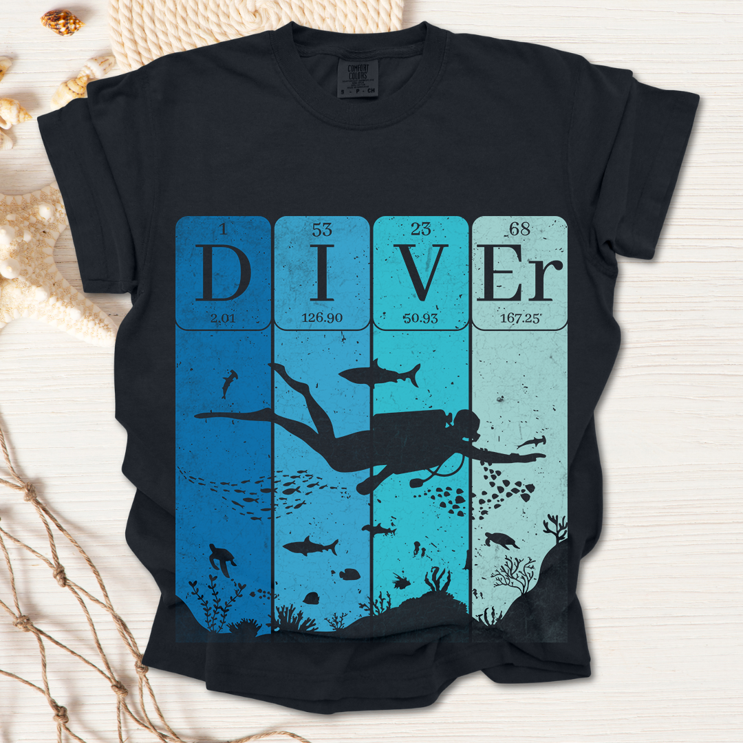 Diver Periodic Table (Almost) Tshirt