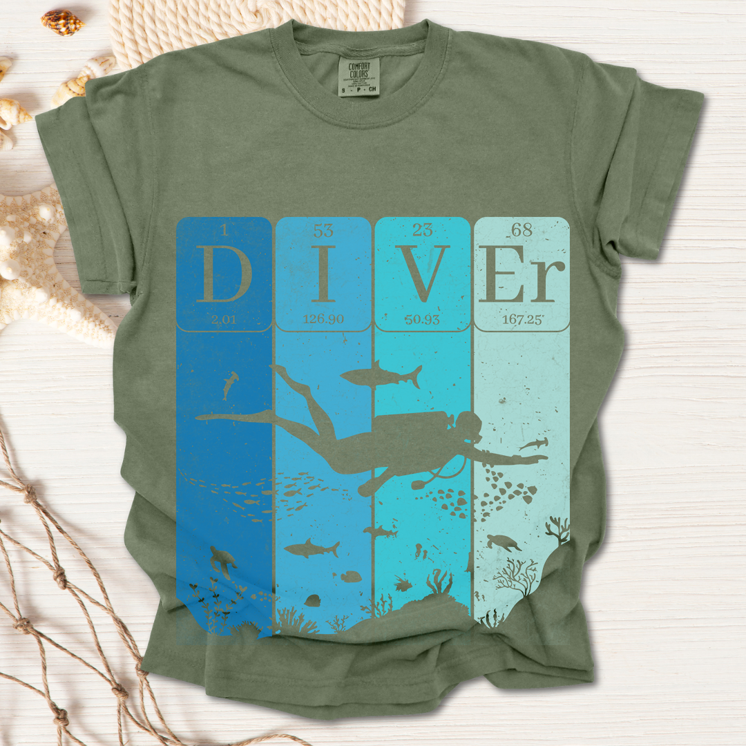 Diver Periodic Table (Almost) Tshirt