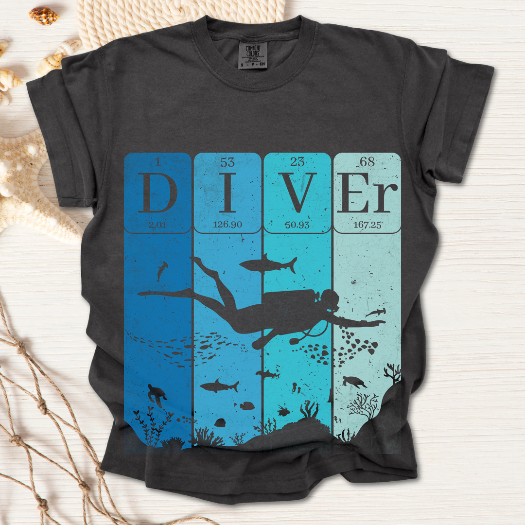 Diver Periodic Table (Almost) Tshirt