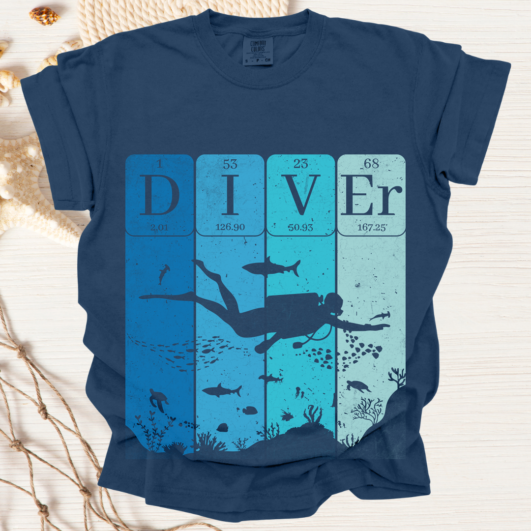 Diver Periodic Table (Almost) Tshirt