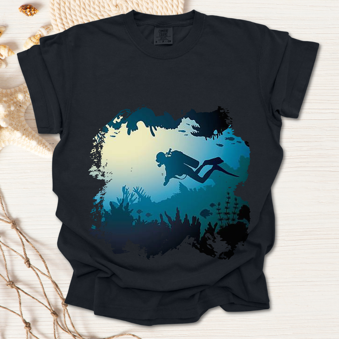 Scuba Diver Scenery Tshirt