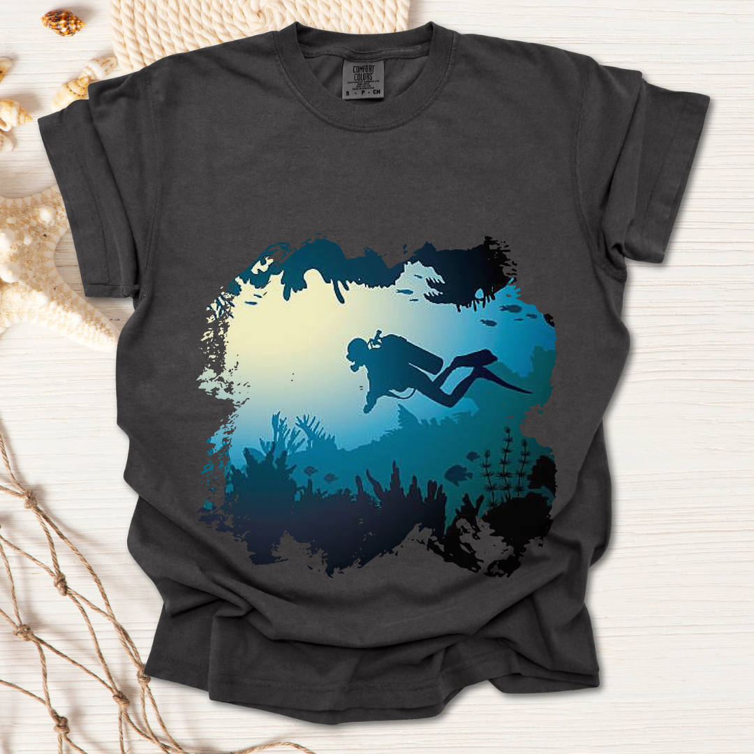 Scuba Diver Scenery Tshirt